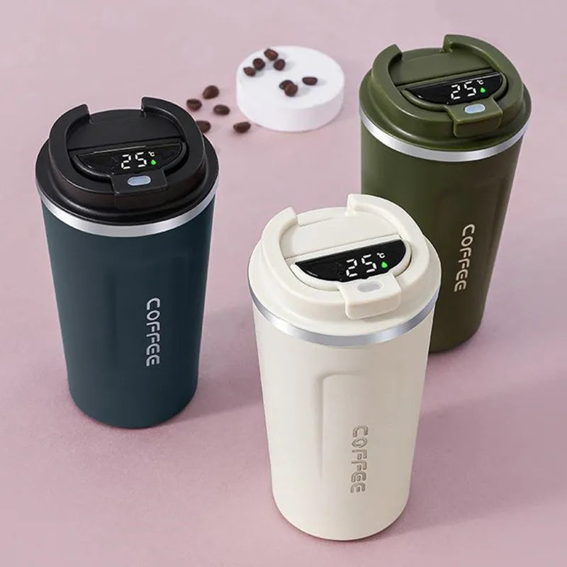 510ML Intelligent LED Temperature Display Stainless Steel Coffee Cup Temperature Measure Insulation Outdoor Car Portable Cup