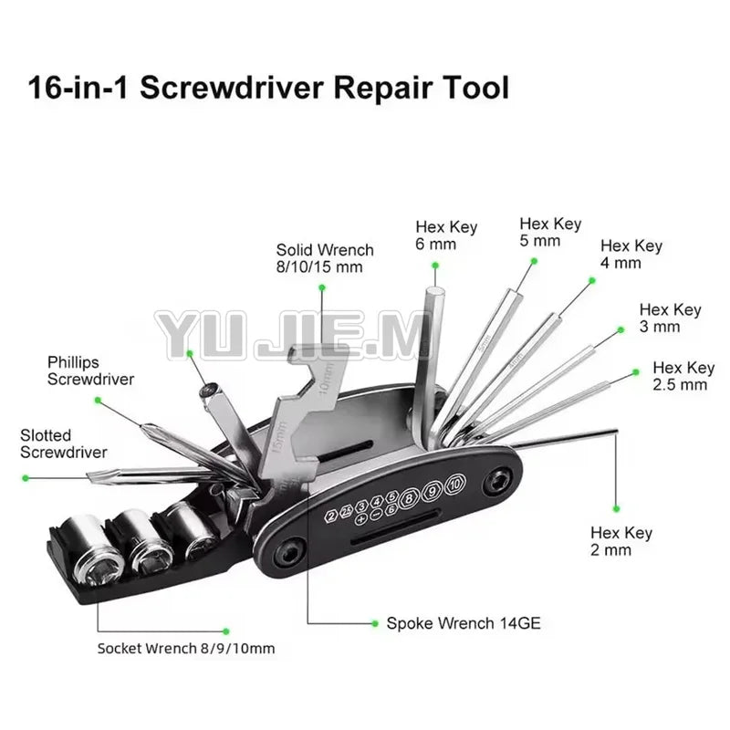 For Honda ADV150 ADV160 ADV350 ADV 150 160 350 Motorcycle Accessories 16 in 1 Multi Repair Hex Spoke Cycle Screwdriver Set Tools