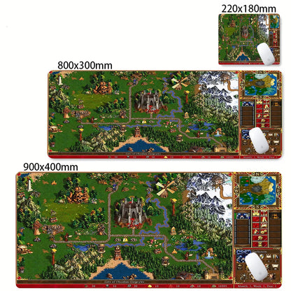Gaming Laptops Keyboard Mat Desk Protector Gamer Mats Anime Heroes of Might and Magic 3 Map Deskmat Laptop Accessories Mouse Pad