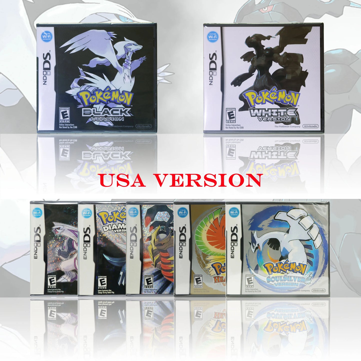 Pokémon Platinum Black White USA Version New Sealed Package With Box and Manuals DS Video Game Cartridge For DS 2DS 3DS Console