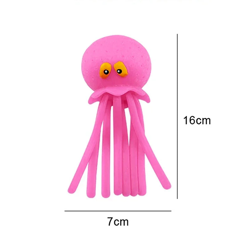 Soft Safe Baby Bath Toys Sponge Water Absorbing Octopus Squeezing Stress Relief Summer Swimming Water Play Bath Toy for Kids