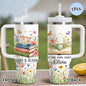 Luxury Garden Art Vacuum Flasks 40oz Stainless Steel Insulated Tumbler with Handle & Straw Leakproof Travel Mug