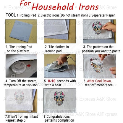 Custom Logo Or Photos Heat Transfers For Clothing DIY A-Level Washable Tshirts Thermal Stickers DTF Iron on Transfers Patches