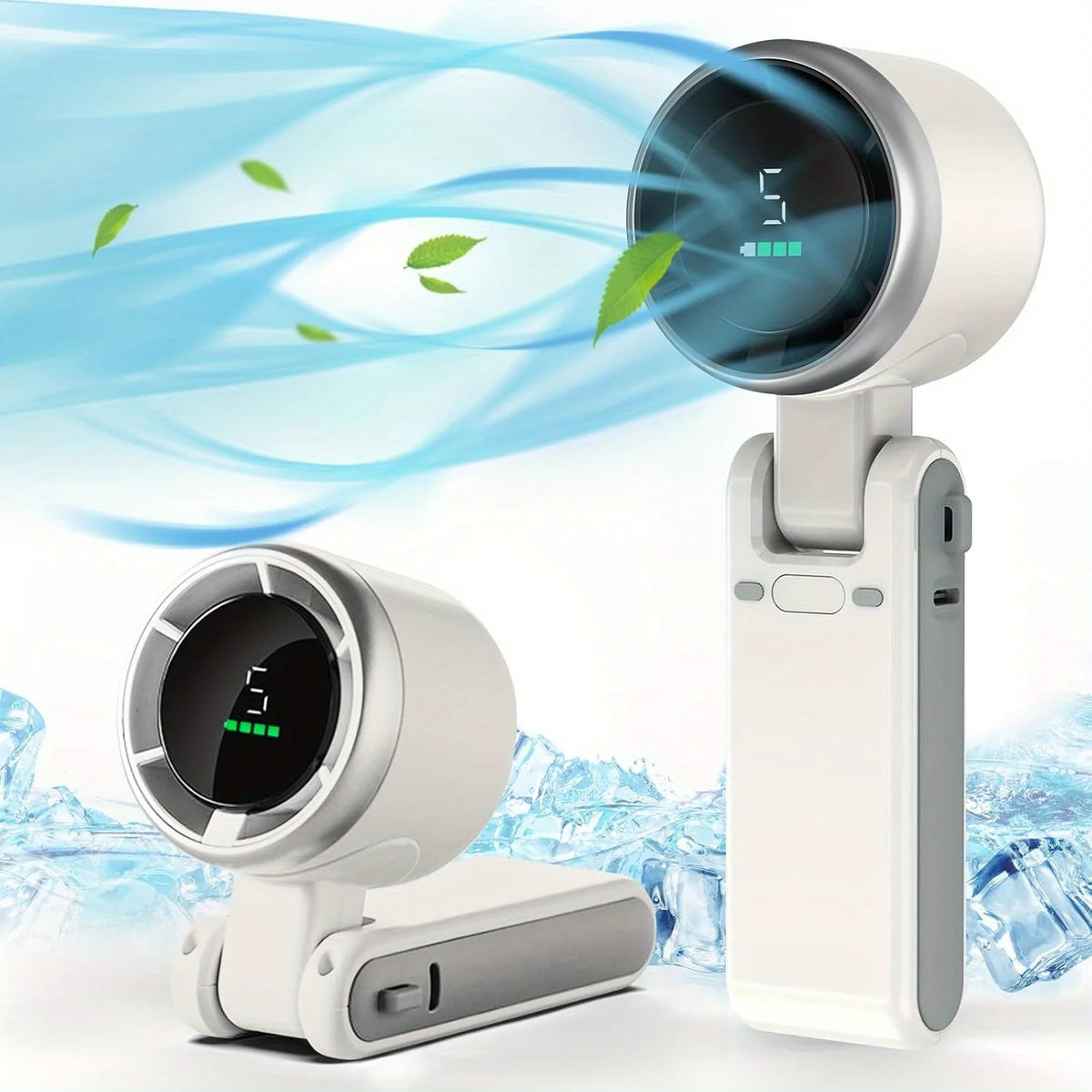 3-in-1 Fan, 5-speed, 1200mAh Rechargeable Lithium Battery, USB Charging, Travel Mini Fan