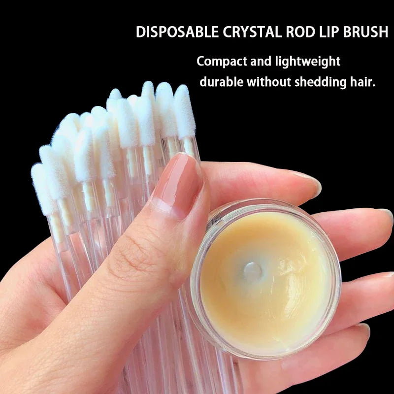 300/500PCS Crystal Lip Brushes Set Wholesale Lipstick Gloss Wands Applicators For Eyelash Extension Makeup Brush Beauty Tool