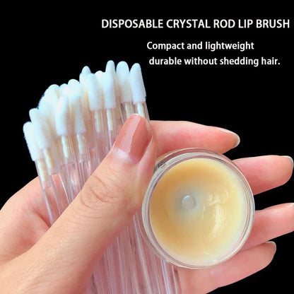 300/500PCS Crystal Lip Brushes Set Wholesale Lipstick Gloss Wands Applicators For Eyelash Extension Makeup Brush Beauty Tool