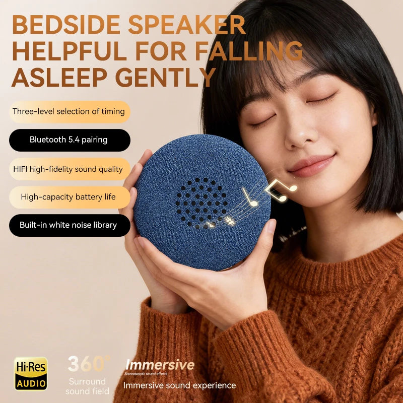 Mini Sleeping Bluetooth 5.3 Speaker Under Pillow Sound Machine With White Noise HiFi Stereo Audio Soundbar MP3 Music Player New