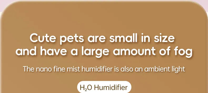 Cute Pet Humidifier Desktop Home Mini Spray Hydrator Atmosphere Night Light Office Creative Portable Cold Fog For Travel Bedroom