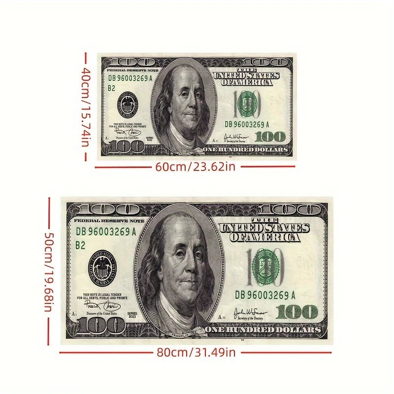 Creative 100Dollar Banknote Pattern Area Rug Bedroom Kitchen Laundry Room Corridor Halloween Christmas Easter Thanksgiving Decor