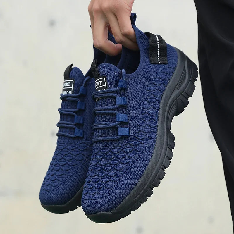 Men Sneakers Thick Soled Casual Shoes Men Cushioning Sports Shoes Lightweight Outdoor Walking Shoes Plus Size 39-46 Sneakers Men