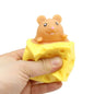 PVC Cheese Mouse Decompression toy Stress Relief Squeeze Anti Stress Toy Pop Up Funny Fidget Toys children