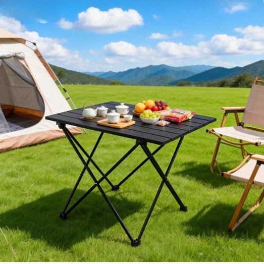 Ultra-Lightweight Aluminum Folding Camping Table - Heavy Duty Portable Outdoor Picnic & BBQ Table, Compact for Travel