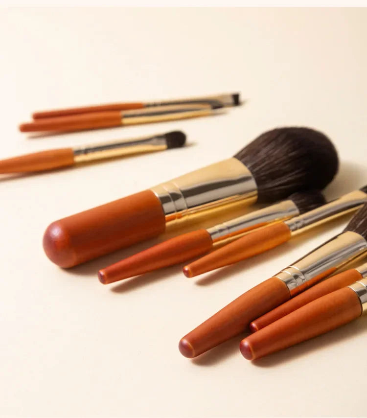 9Pcs/lot Mini Makeup Brush Set Portable Travel Cosmetic Brushes Kit Eyeshadow Foundation Powder Brushes Beauty Makeup Tools