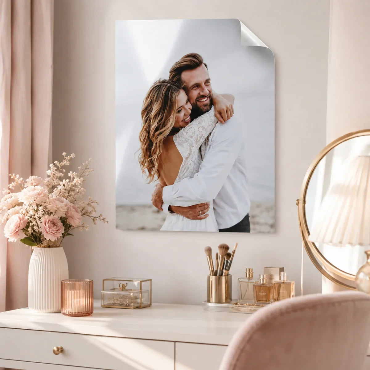 Personalized Custom Self Adhesive Poster Upload Your Own Photo or Text Removable Wall Sticker DIY Customized Vinyl Wall Art Gift