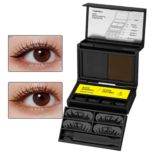 Eye Makeup Kit for Women Waterproof Smudge Proof Eyelash Stamps Kit for Women Teen Girls Travel Home Dating Business Trip
