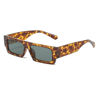 New Men Brand Shades Retro Square Sunglasses Vintage Small Rectangle Women Sun Glasses Luxury Eyeglasses Black White Eyewear