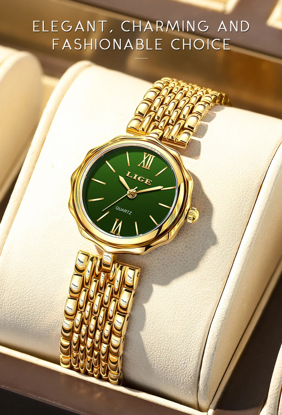 LIGE Quartz Women Watches Fashion Elegant Bracelet Watch For Women Luxury Creative Steel Waterproof Watch Femme Relogio Feminino