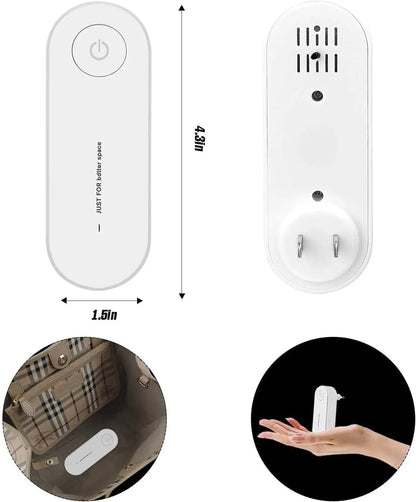 Pure Air - 2 Units- Plug-in Air Purifier,Mini Portable Air Purifier for Home & More Suitable for Bedrooms, Toilets, Living Room,