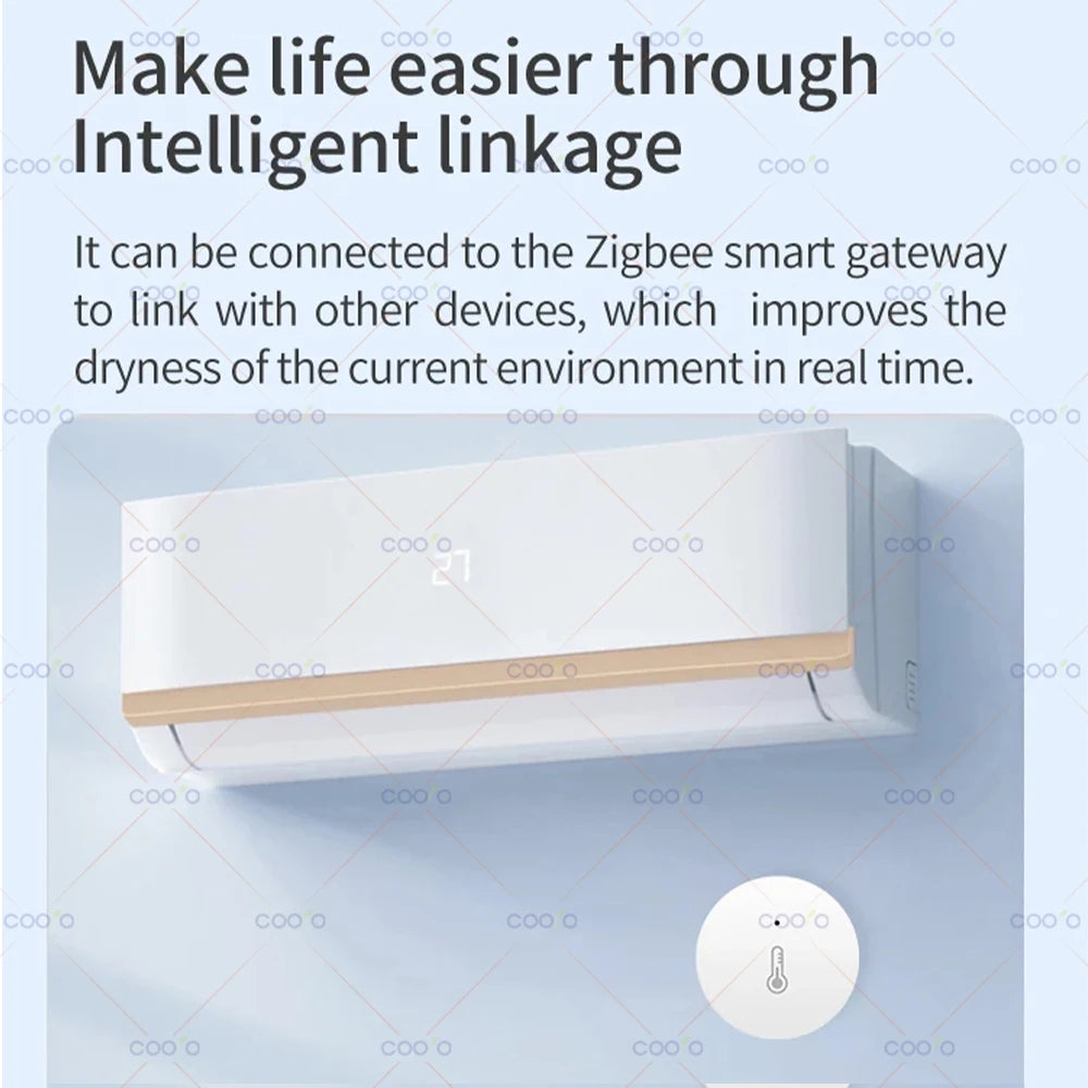 ZigBee Temperature And Humidity Sensor Remote Monitor By Ewelink App Battery Powered Works With Alexa Google Yandex Zigbee2mqtt