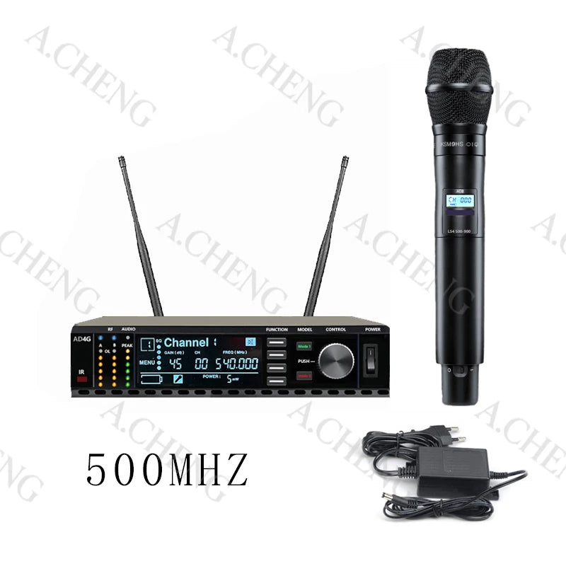 A.CHENG AD4G K9 Professional Wireless Microphone UH Long-Distance Reception, Excellent Performance and Excellent Quality
