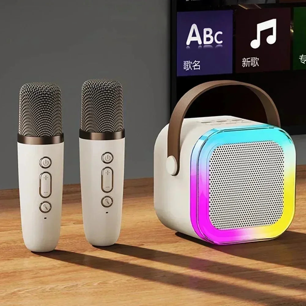NEW Hot K12 Bluetooth Speaker Portable Home Cute Karaoke Mini Wireless Audio with Microphone K Song Family Singing Machine