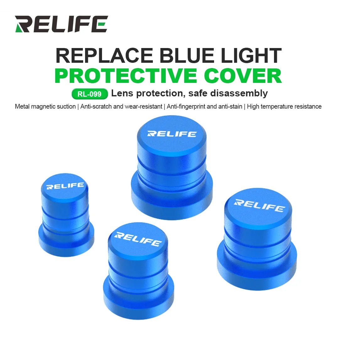 RELIFE RL-099 Camera Protective Cap Blue Light Shield Metal Cover for Mobile Phone Lens Disassembly Glue Removal Repair Tool