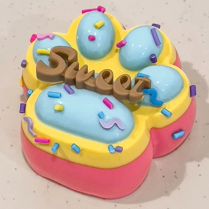Taba Squishy Rainbow Cat Claw Squishy Fidget Toy Soft Cat Paw Slow Rebound Pinch Decompression Toys Adults Relief Squeeze Toys