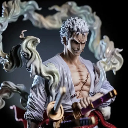 New One Piece Anime Zoro Double Headed Nika Statue Handmade Figure Model Anime Fashion Play Peripheral Ornaments Gift