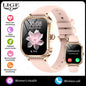 LIGE Fashion Design Women Smart Watch 1.75" Curved Screen Smartwatch Bluetooth Call Clock IP68 Waterproof Diamond Case Bracelet