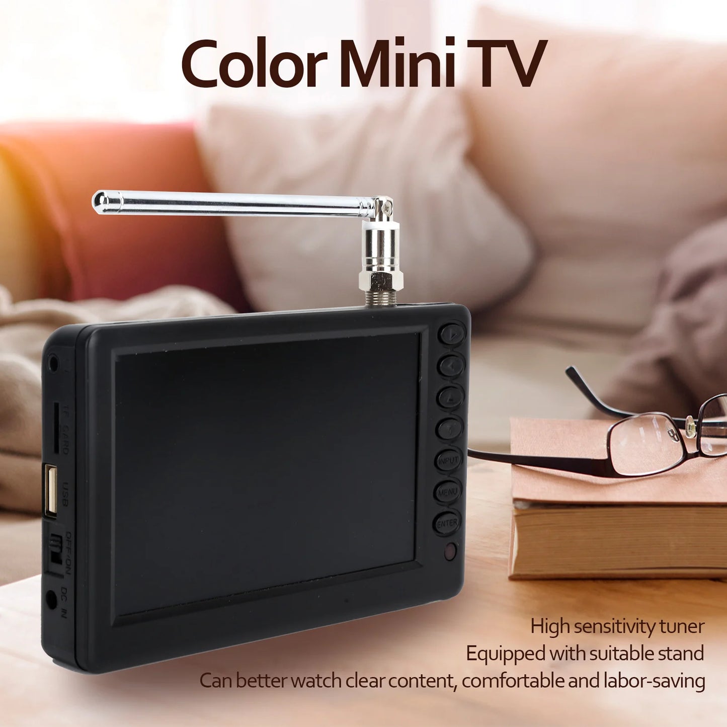 LEADSTAR 5 Inch Digital Television ATSC TV Portable Digital TV for Car Camping Kitchen Mini TV Televisions&amp Video Products