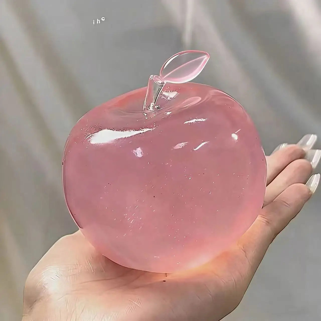 Transparent Apple Maltose Squishy Fidget Toy Stress Anxiety Relief Soft Squeeze Toy Portable Desk Accessory Office Decor Gift