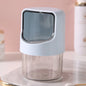 Transparent Cotton Swab Storage Box Rotating With Lid Dustproof Desktop Plastic Toothpick Organizer Jar
