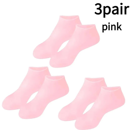 1-5pairs Moisturizing Foot Socks,Silicone Socks for Dry Cracked Feet Women's Foot Socks Cracked Dead Skin Remove Protector