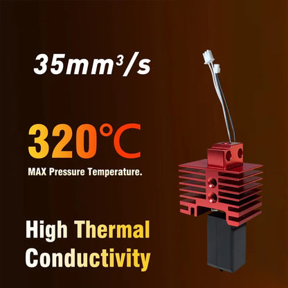 For Bambu Lab P1S Hotend Complete Assembly Upgrade Hardened Steel Extruder Kit For X1 X1C P1P P1S Fan Nozzle X1 Carbon Hot End