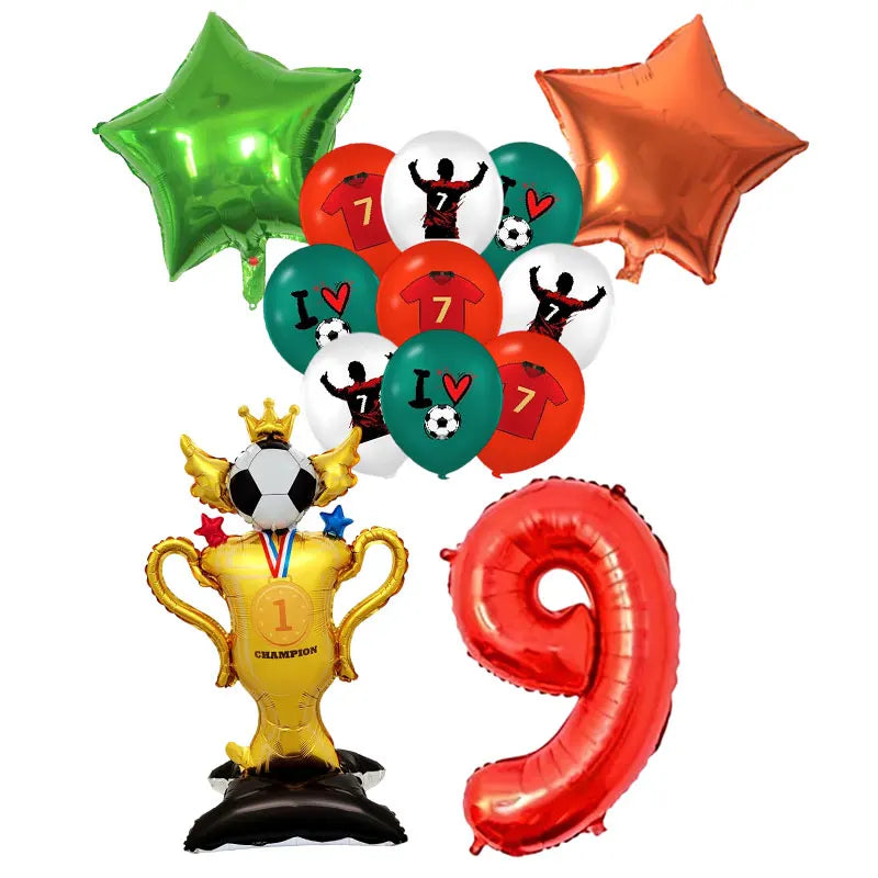 Soccer Birthday Party Supplies Football Theme  Birthday Party Decoration Cotillon Birthday CR7 Soccer Plate Cups Balloons Supply