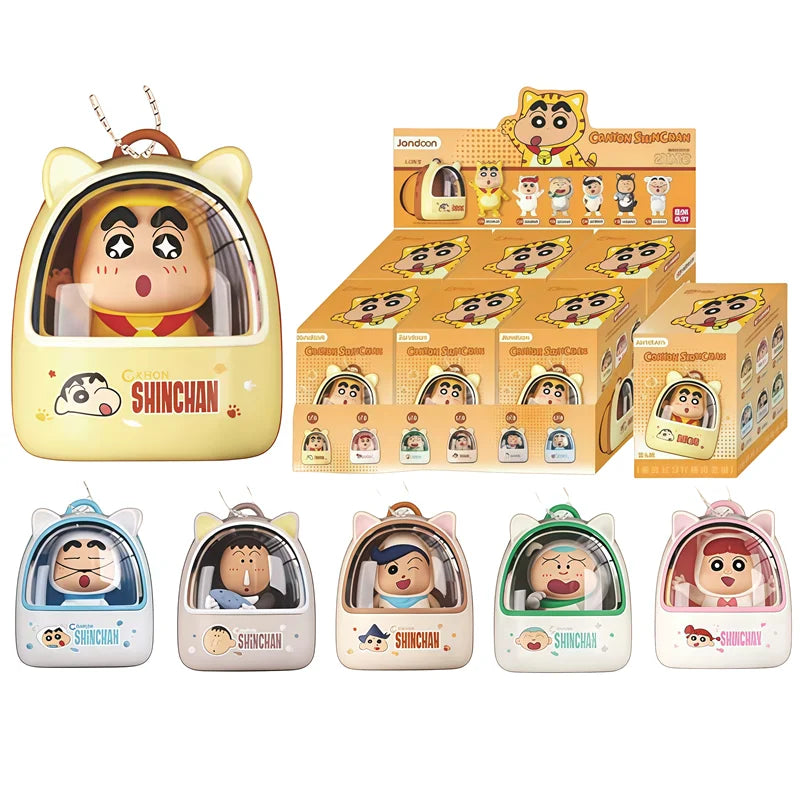 JANDOOM Crayon Shin-Chan Sakurada Nene Bochan Kazama Tōru Anime Figure Rice Grains Doll Blind Box Toys Bag Charm Birthday Gifts