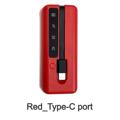 1*18650/18700/20700/21700 Battery Charger Type-C USB Ports Power Bank Case DIY Shell Kit Cell Phones Powerbank Box with Cable