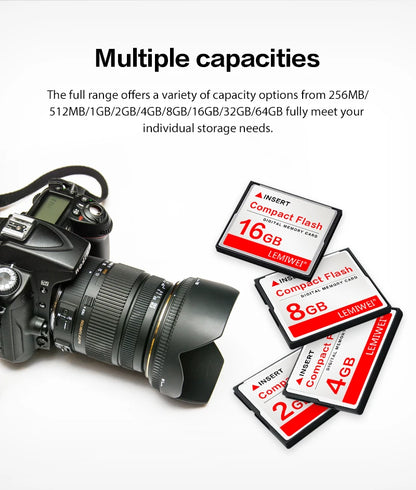 LEMIWEI CF Card 256MB 512MB 1GB Compact Flash Card 2GB 4GB 8GB CF Card 16GB 32GB 64GB Compactflash Card Storage Card For Camera