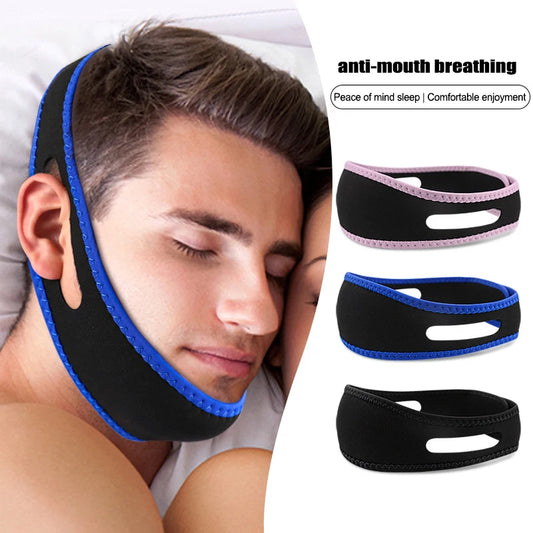 Anti Snore Chin Strap Nylon Elastic Breathable anti-Snoring Chin Belt Mouth Breathing Band Apnea Belt Improve Sleeping Care Tool