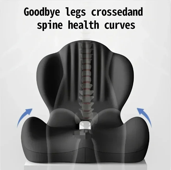 Ergonomic Coccyx Seat Pad Memory Foam Cushion Sciatica Pain Relief Posture Correction Mat for Home Office Car Wheelchair