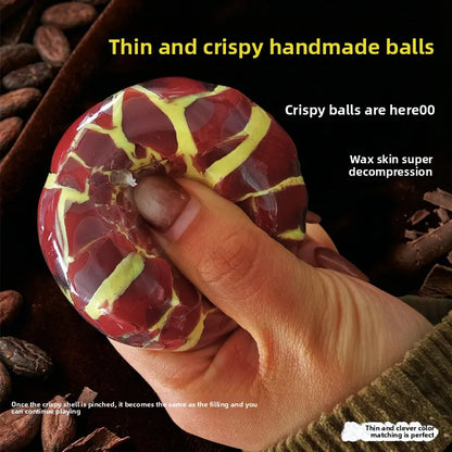 Squishy Stress Balls Slow Rebound Wax Skin Squeeze Toy for Kids Adult Quiet Sensory Fidget Toy Soothing Relieving Stress크런치 말랑이