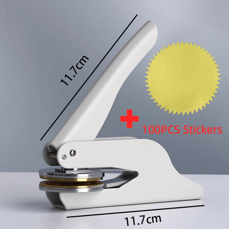 Embosser Stamp LOGO Customized Wedding Library Book Private Handheld Steel Seal Envelope Party Invitation Embossing Stamps DIY