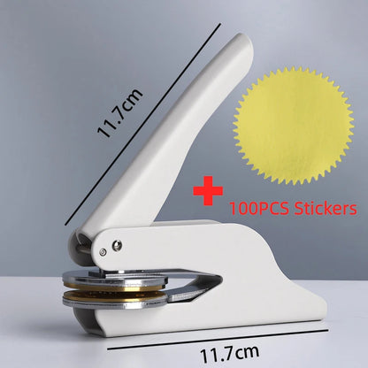 Embosser Stamp LOGO Customized Wedding Library Book Private Handheld Steel Seal Envelope Party Invitation Embossing Stamps DIY