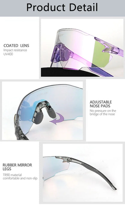 Karos Photochromic Cycling Glasses UV400 Protection Sunglasses Day Night Use Eyewear For Bicycles Fishing Driving Outdoor Hiking