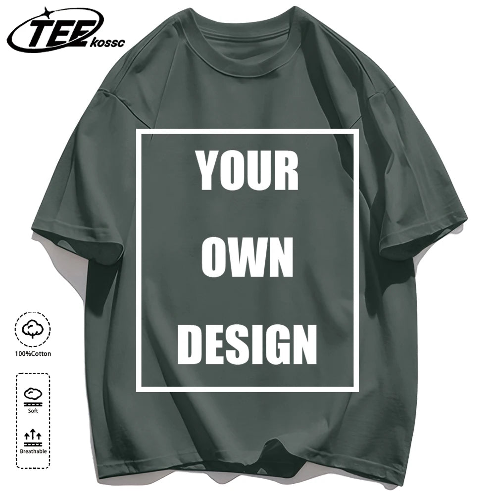 Men's Personalized T-shirt 100%Cotton Tee Custom Shirt Make Your Design Logo Text Men Women Design Your Gift Couple Tshirt
