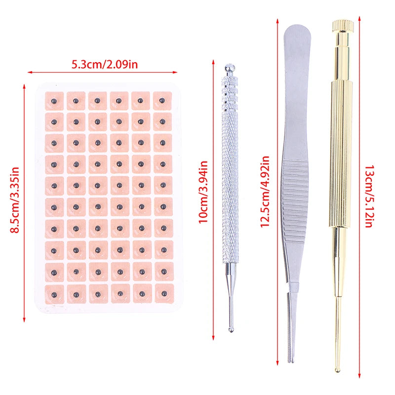 1200Pcs Cowherb Seed Ear Stickers Set Auriculotherapy Acupuncture Massage Therapy Dredge Body Meridians Improve Vision Treat