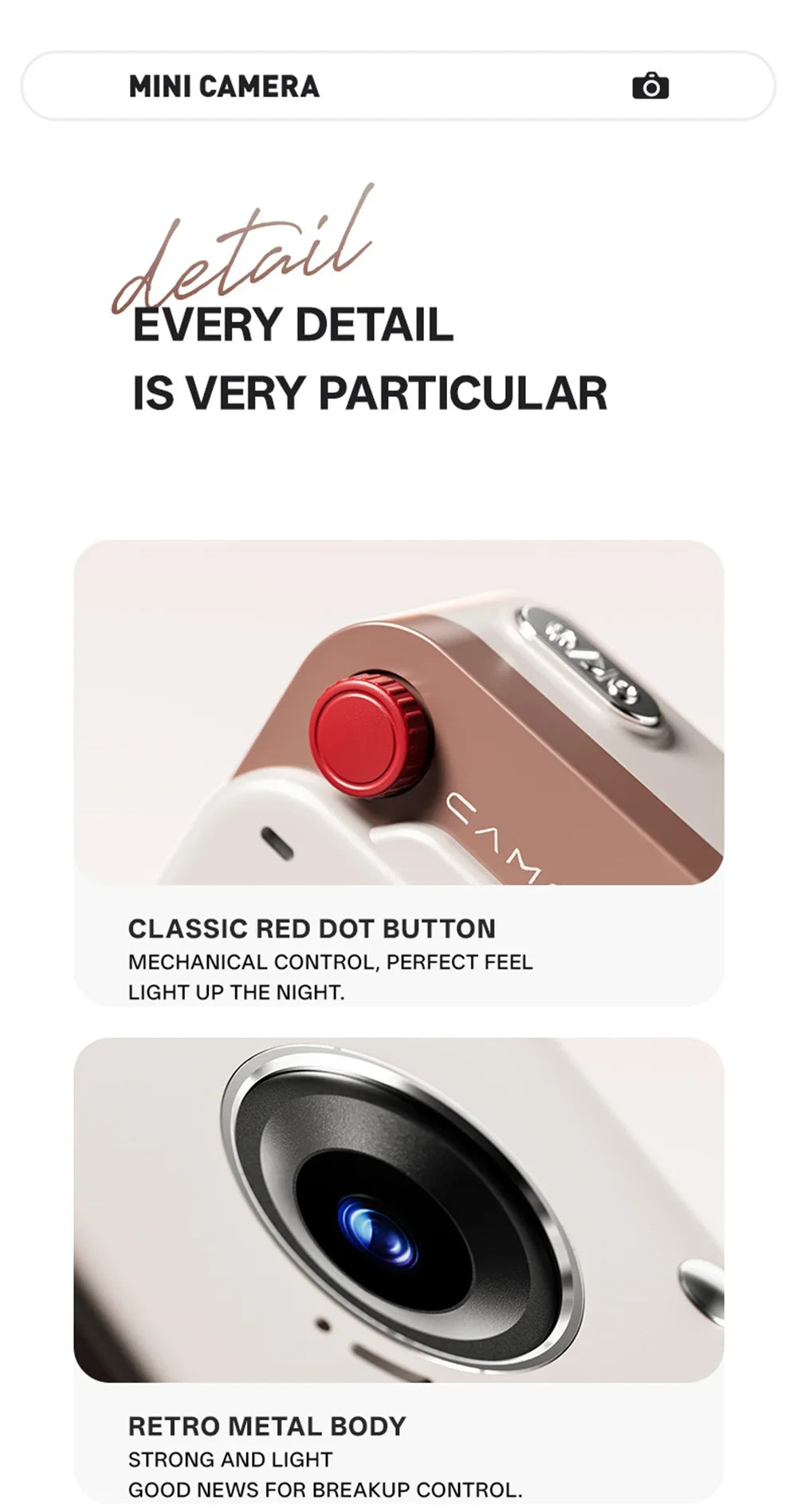 2025 New Thumb Pocket CCD Digital Camera HD Retro Mini Camera Portable Keychain Camera Outdoor Travel Photo Recorder Gift