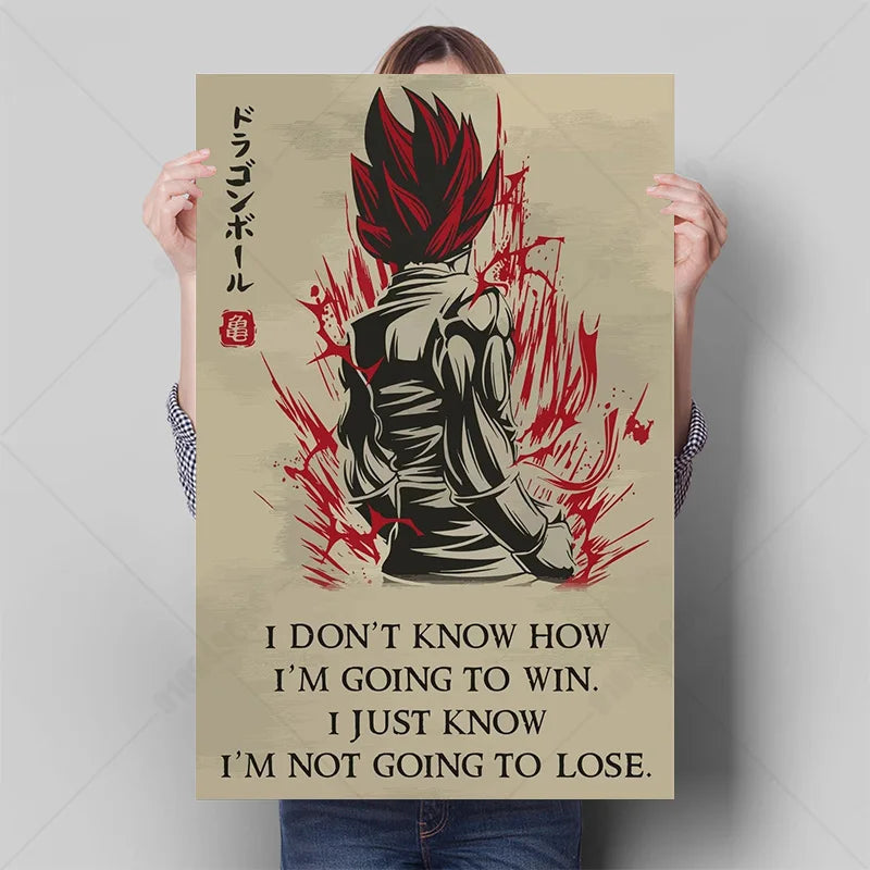 Retro Classic Anime Dragon Ball Poster HD Canvas Painting Print Goku Vegeta Art Wall Hanging Decor Room Children's Gifts Cuadros