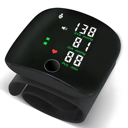 Rechargeable Blood Pressure Monitor 1 Users Medical Tonometer Wrist Cuff Digital Irregular Pulse Heart Rate Tensiometer