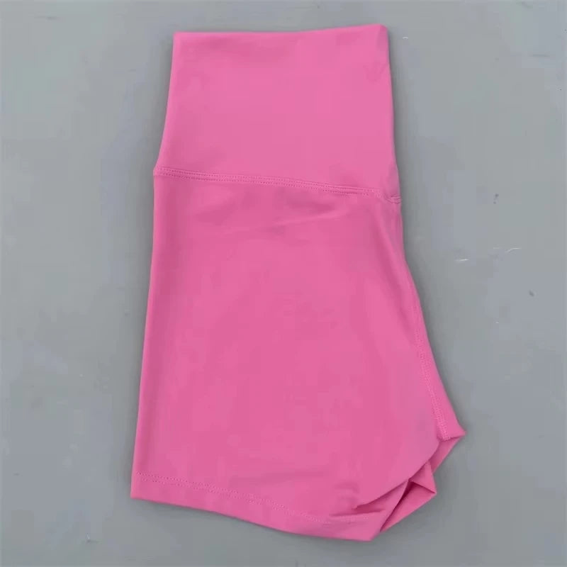 Sexy Solid Color Women Fitness Sport Short High Waist Athletic Yoga Short Leg Cycling Comprehensive Training Jogging Squat Proof
